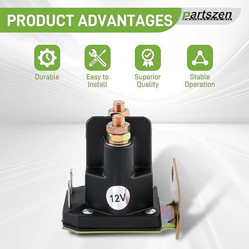 Miniatura 2 de GY22476 AUC15346 Solenoide de arranque 12V para tractor John Deere Z225 Z235 Z245 Z255 Z335E Z335M Z345M Z345R D100 D105 D110 D120 D125 D110 D125