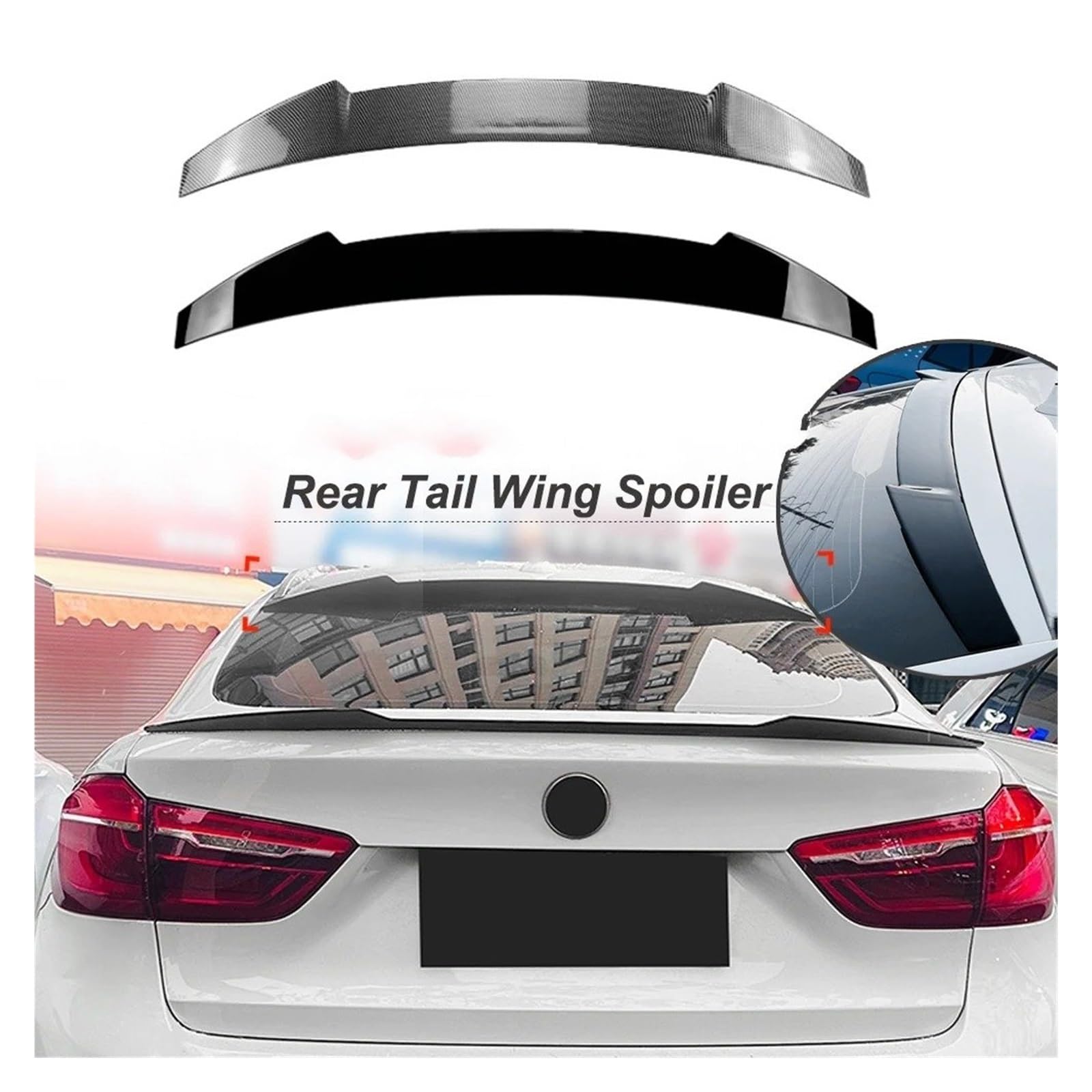 Alerón Trasero para Techo para BMW para X6 F16 2015-2019 Alerón Trasero Superior ala Fija Kit Carrocería para Maletero Coche Auto Spoiler ala del Alerón Trasero(Glossy Black)