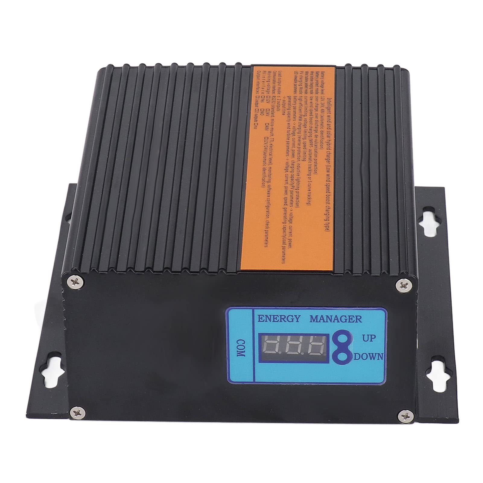 Ejoyous Hybrydowy Kontroler Energii Wiatrowej, Regulator Energii Słonecznej ze Stopu Aluminium 24 V 200 W z wodoodporną izolacją, śledzenie MPPT, Wyświetlacz LED do Systemów Baterii Słonecznych