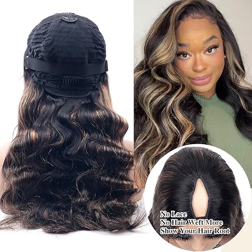 Miniatura 2 de Peluca ondulada con parte en V (22 pulgadas, 210 color natural)