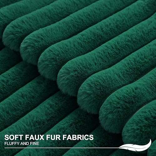 Miniatura 4 de Pallene Juego de 2 fundas de almohada de felpa de piel sintética de 16 x 16 pulgadas, fundas de almohada decorativas de lujo, suaves y esponjosas a