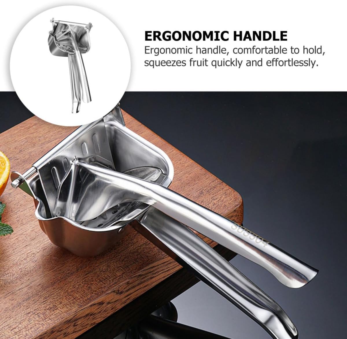 CHILDWEET Manual Fruit Juicer Handheld Stainless Steel 304 Manual Juicer Hand Press Squeezer for Household Citrus and Vegetable Juicing Kitchen Tool Assorted Style