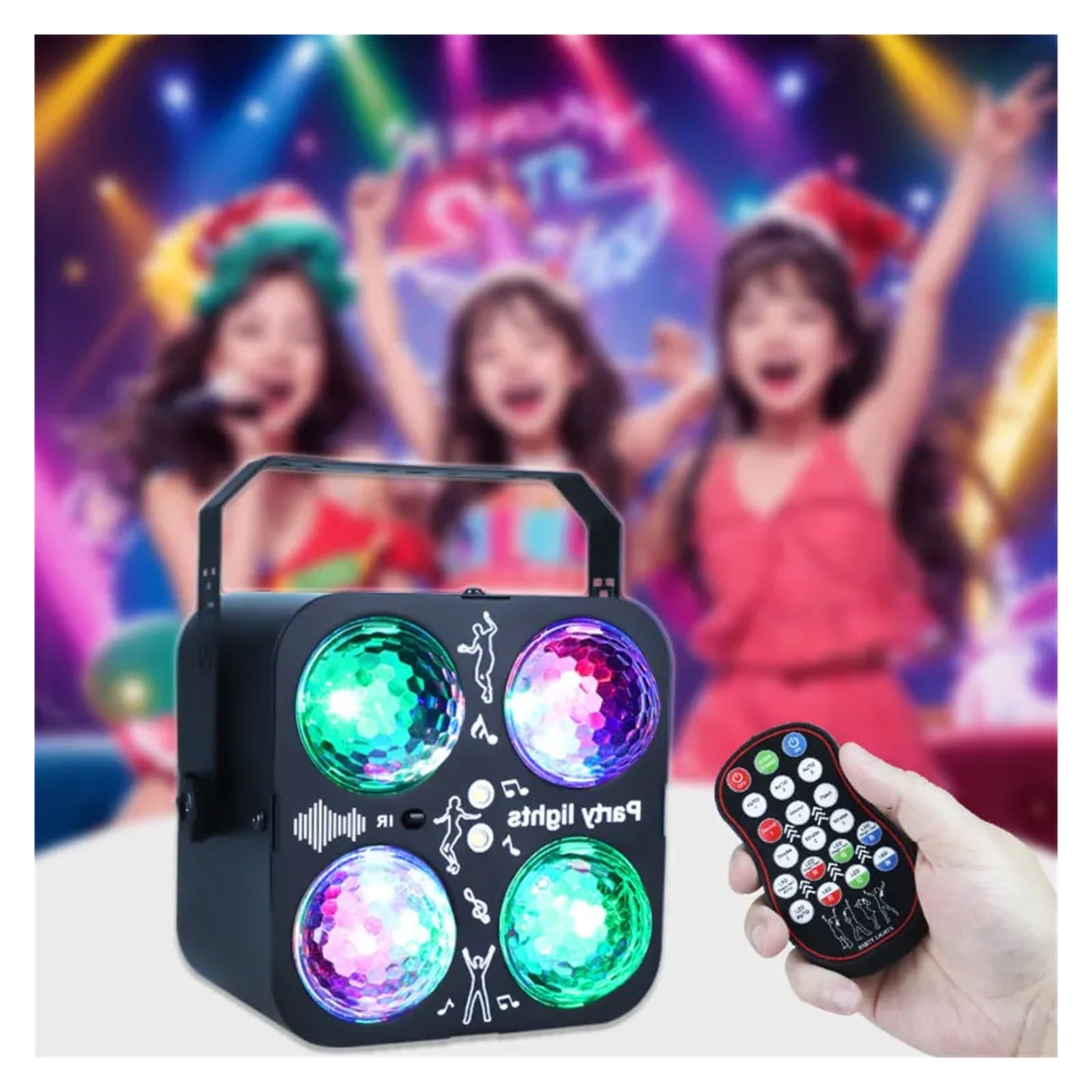 Oświetlenie LED RGB, RGB LED Disco Light Obrotowy DJ Ball Strobe Party Club Show Lamp Z em Kontroli Dźwięku Magiczny Taniec Samochód Prezent