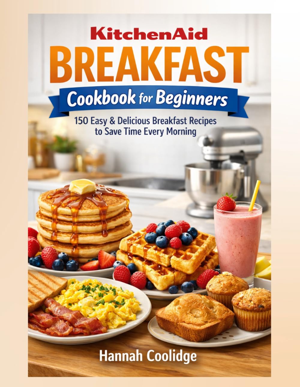 KitchenAid Breakfast Cookbook for Beginners: 150 Easy & Delicious Breakfast Recipes to Save Time Every Morning — Pancakes, Waffles, Eggs, Smoothies, and Make-Ahead Meals Using Your Stand Mixer