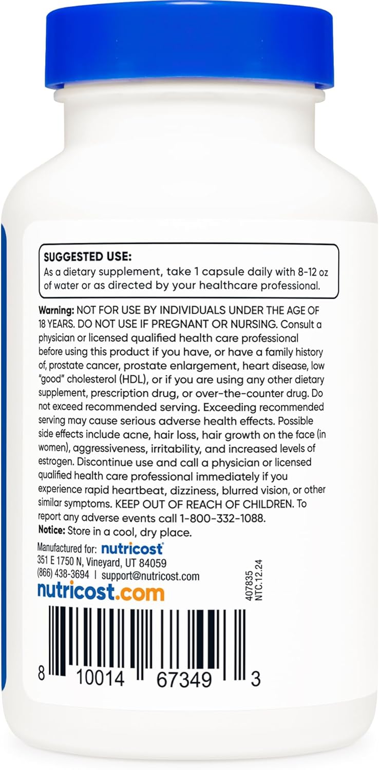 Nutricost Pregnenolone 100mg, 120 Capsules - Non-GMO, Gluten Free, Vegetarian Capsules - Image 4