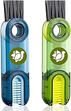 DroliaFresh 3 in 1 Multifunctional Bottle Cleaning Brush Used for Bottle Cap, Cup Cleaner Brush Multipurpose Tool for Crevice, Windows, Groove, Lid, Straw, Gap (Pack of 2, Multicolor)Plastic