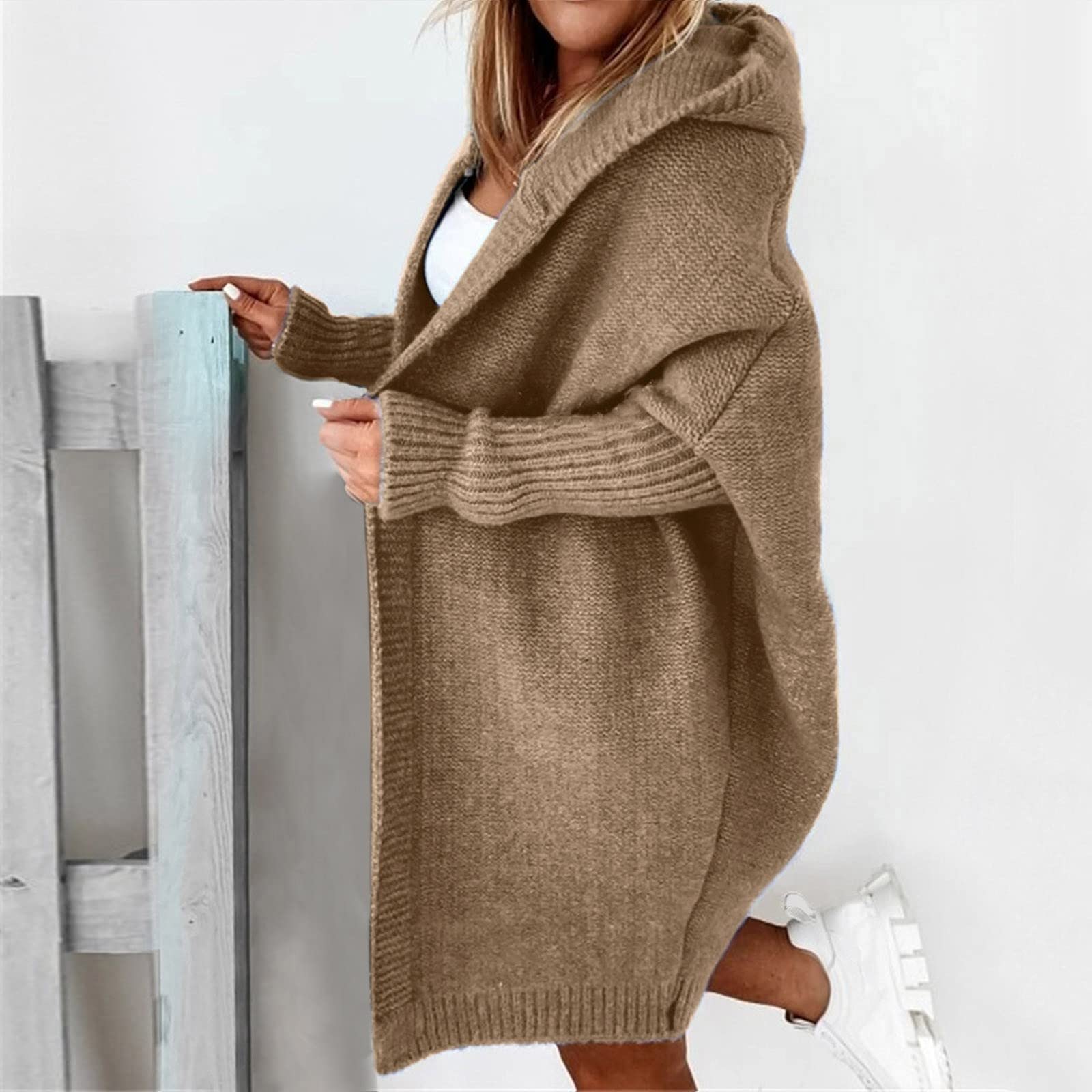 Générique Gilets Femme Cardigan Femme - Manteau d'hiver À Manches Chauve Souris À Manches Chauve Souris