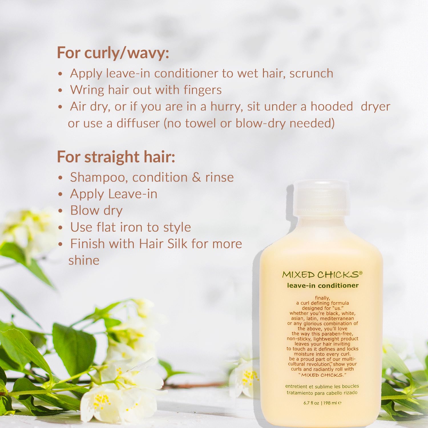 Mixed Chicks Curl Defining & Frizz Eliminating Leave-In Conditioner, 6.7 fl.oz. - Image 6