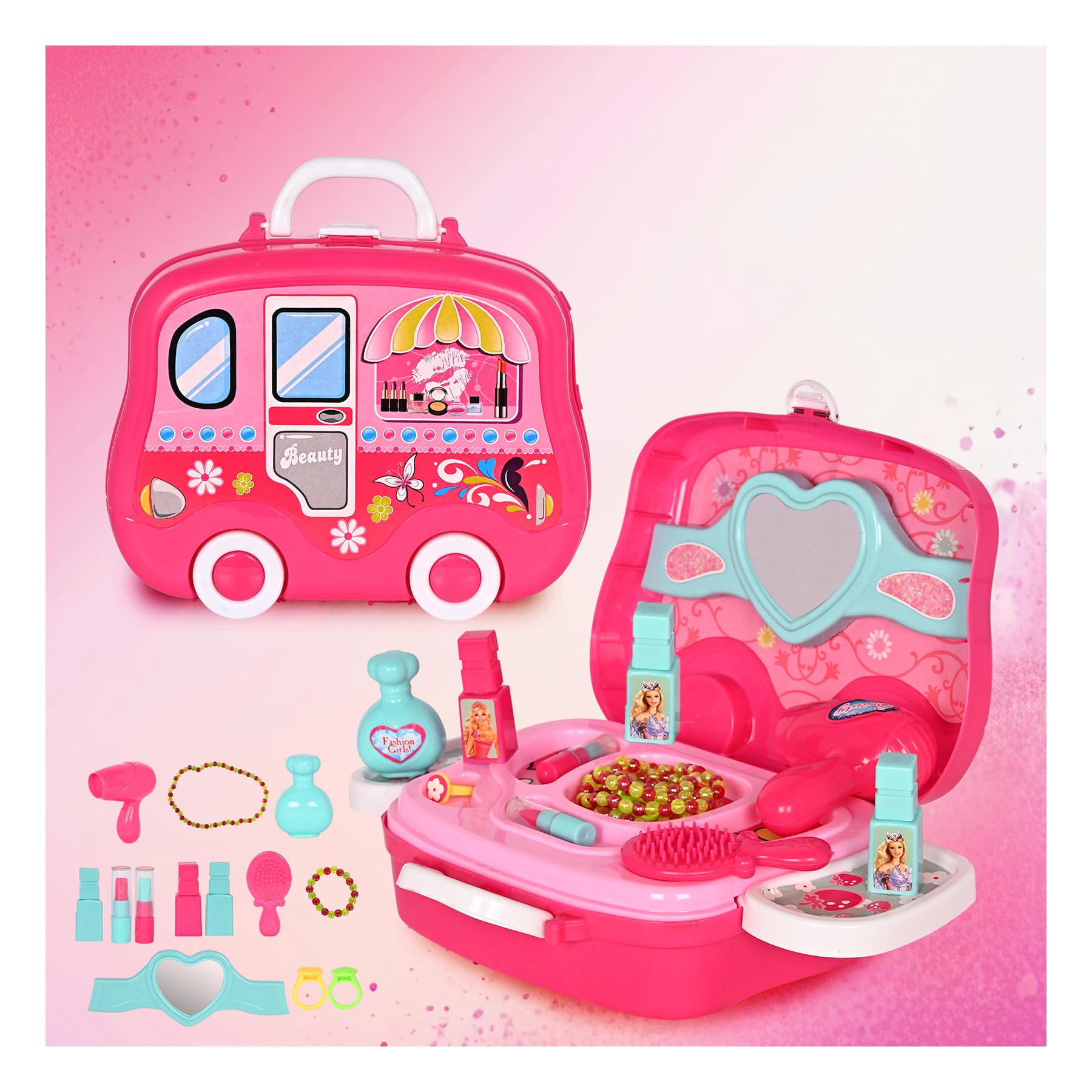 DISILA TRADERS ABS Plastic Makeup Box/ Beauty Box for Girls Kids, Girl Makeup Biefcase/ Bag, Role Play Toy for Girls, Beauty Set Toys for Girls (B0BXJNN3ZD) Amazon Price History, Amazon Price Tracker