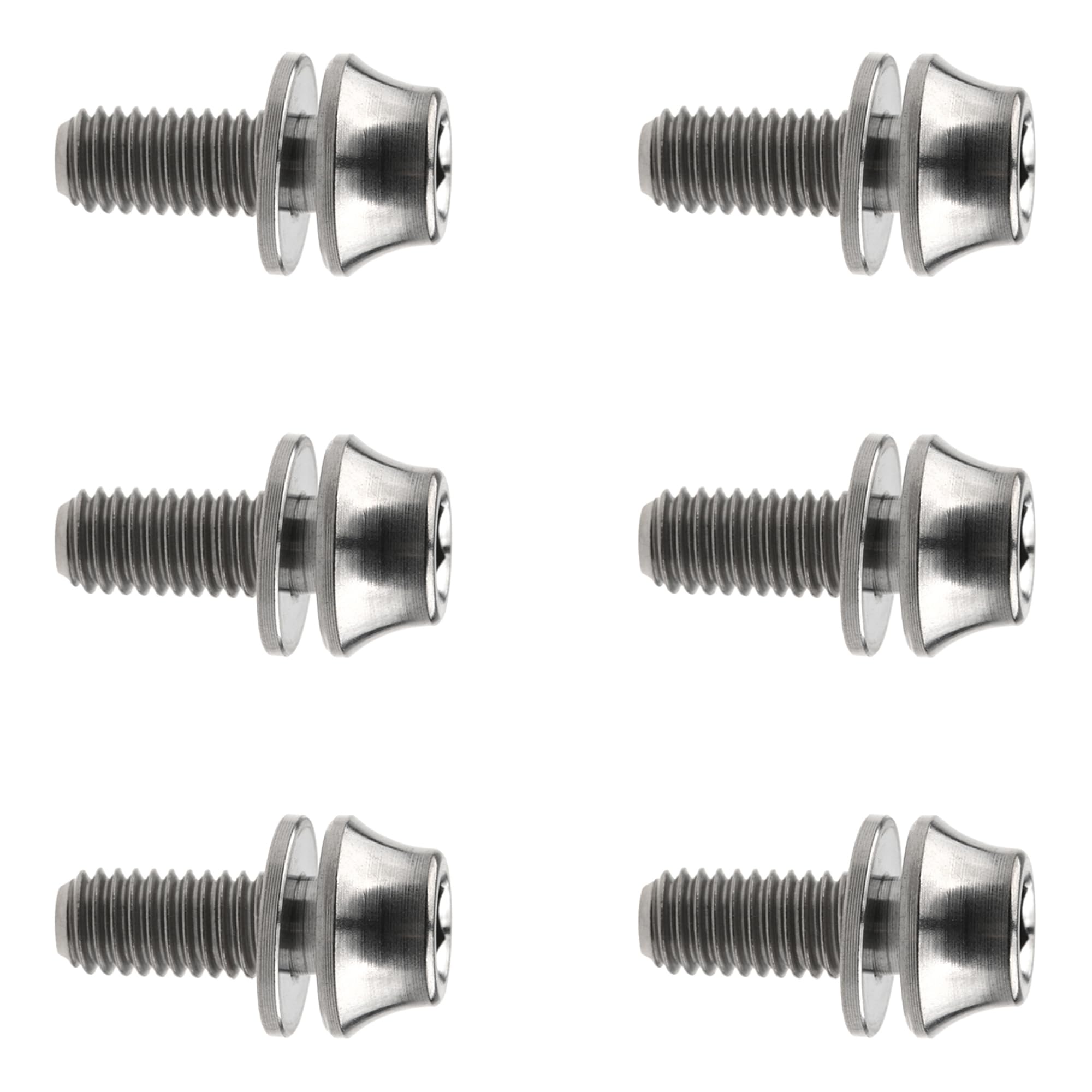 DWAMMEBRS Bolt M5x12mm Ti Screws with Washer For Bike Water Bottle Cages Pack of 6(Titanium)