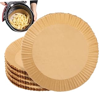 100Pcs Air Fryer Paper Liners Non Stick Baking Parchment for Frying Oven Use Oil for Home Baking Camping Bbq