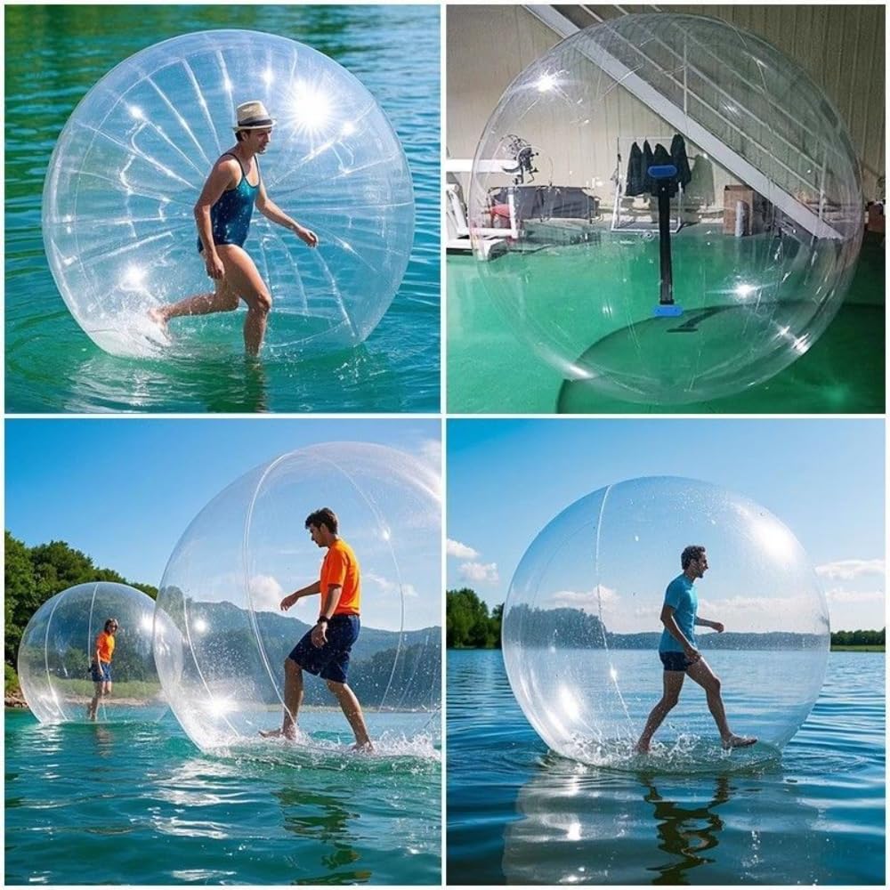 Aufblasbarer Wasserball, 2,7 m, PVC-beschichtetes Netzgewebe, geruchlos, verdicktes 0,55 mm Material