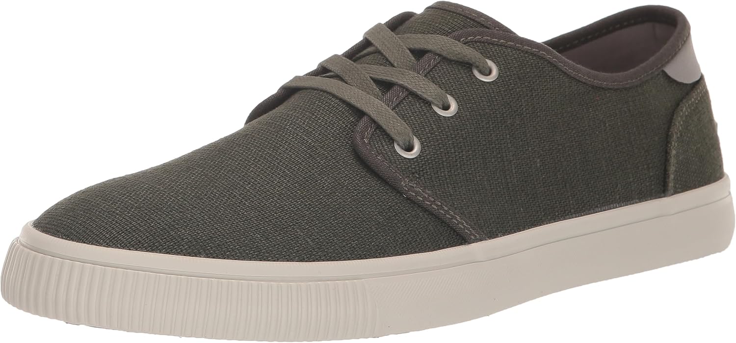 TOMS Men's Carlo Sneaker, Forest Green Heritage Canvas, 11.5