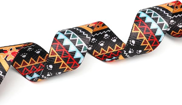 Mercano Collar para Perros Ajustable y Resistente - Patrones de Diseño Especial, Cómodo Nylon Suave para Perros Pequeños Medianos Grandes (M, Ethnic Dorado) - 5