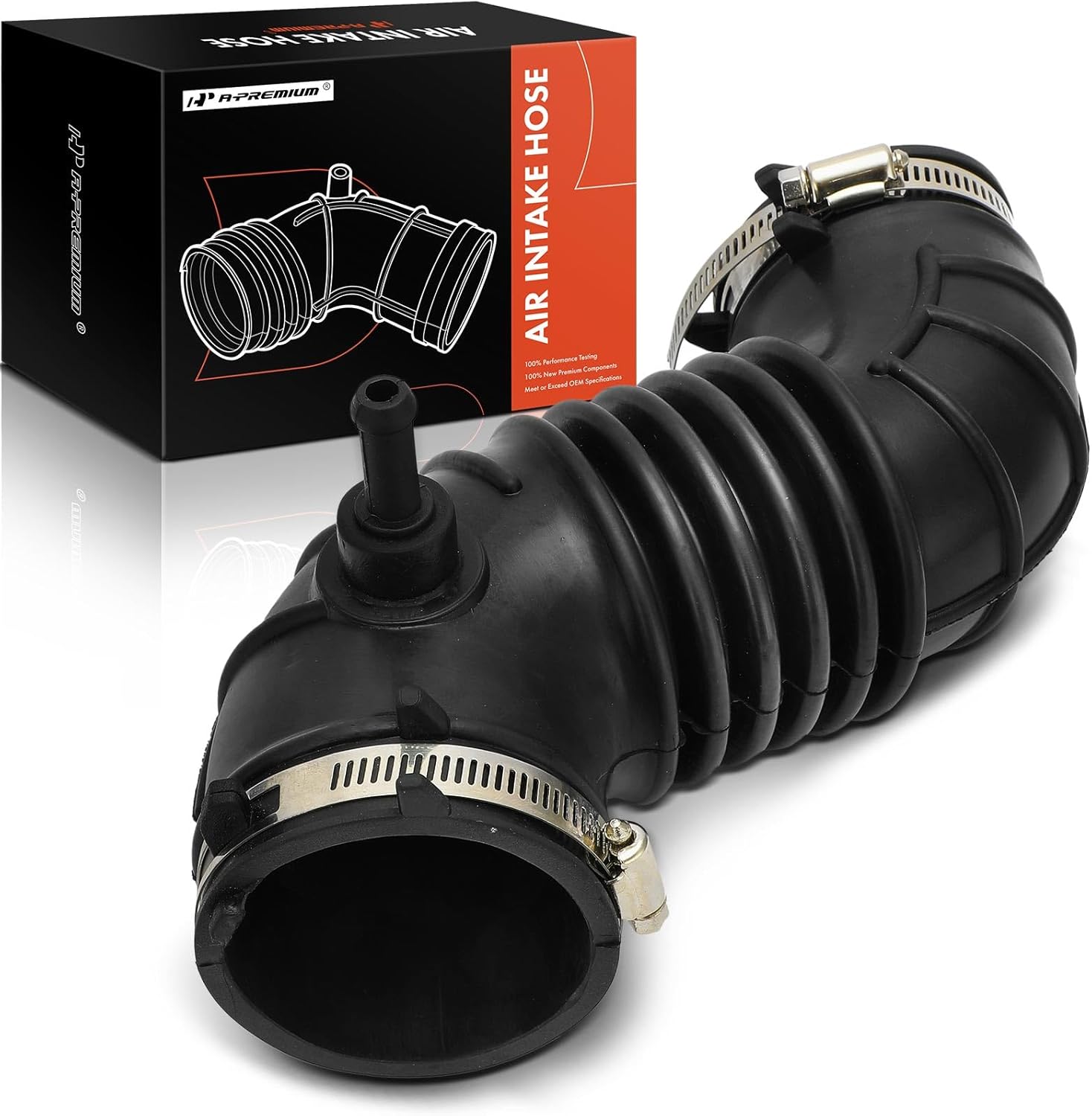 A-Premium Engine Air Clean Intake Tube Hose with Clamps Compatible with Hyundai Accent 2012-2014, Veloster 2012-2014 & Kia Rio 2012-2017, 1.6L