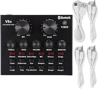 Sound Card, Fine Workmanship Portable Computer Sound Card for Live Broadcast for Karaoke for Computer