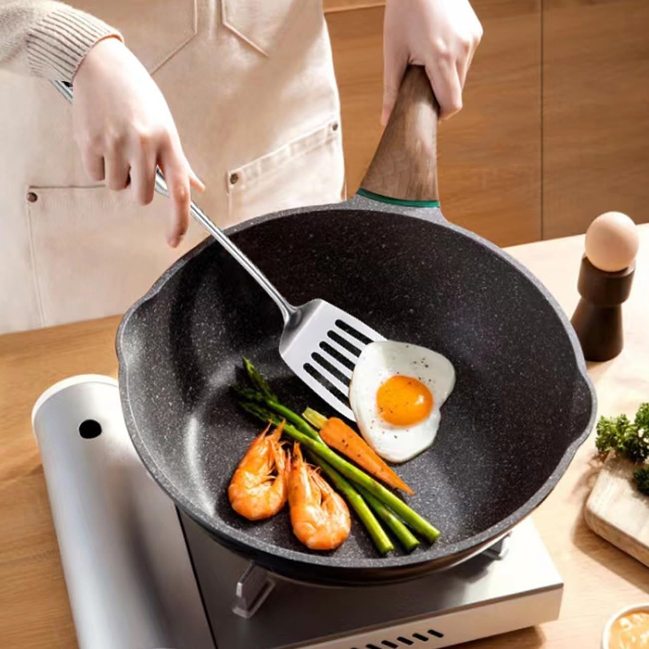 Kitchen Utensil Sets, Stainless Steel Kitchen Cooking Tools Set with Holder, Non-Stick Heat-Resistant Kitchen Cooking Utensils Set