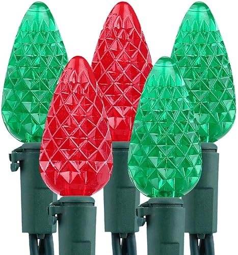 Miniatura 15 de Brizled - Luces facetadas conectables de 120 V con certificación UL, para interiores y exteriores, para decoración de árbol de Navidad, fiestas,