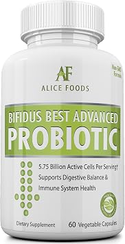 Fast Natural Bloating Relief - Bifidus Best Advanced Probiotic 60 Day + Kombucha Guide - Premium Probiotics for Men and Women - for Intestinal Problems, Bloating, Diarrhea, Gas, Bladder, UTI