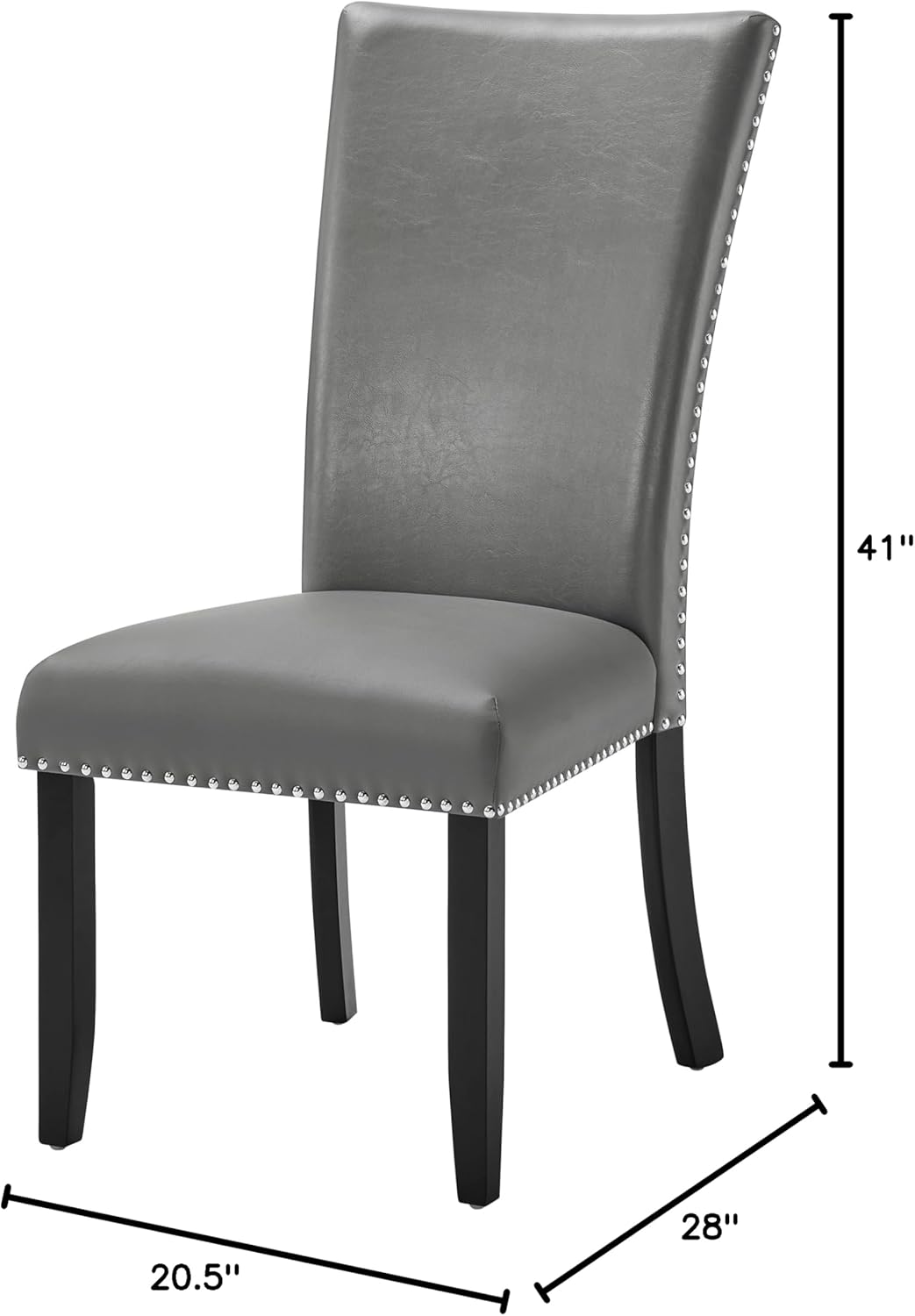 New Classic Furniture Lyra Wood Dining Chair (Set of 2), Gray