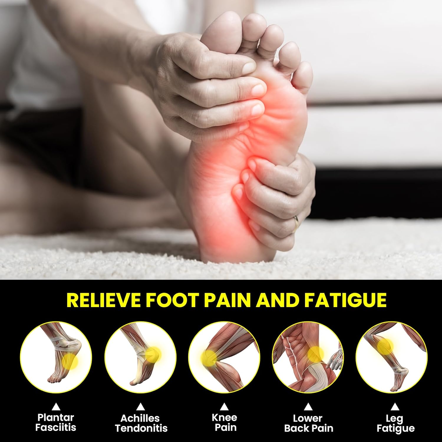 Lightweight Running Sport Insoles, Shock Absorption Athletic Inserts, TPU Arch Support for Stability,Sports Protection,Reduce Muscle Fatigue,& Boost Speed - Sneaker Inserts-S