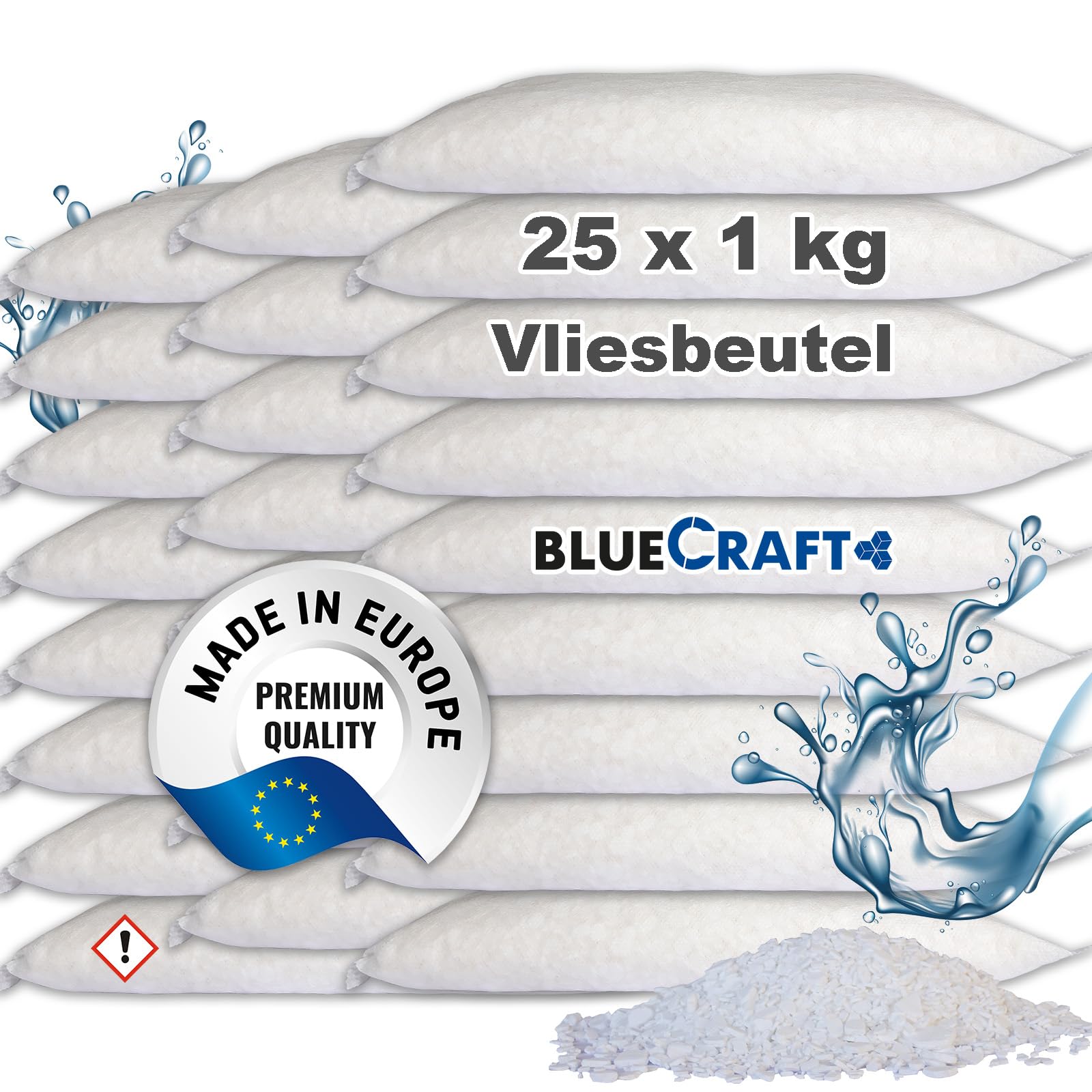 Bluecraft 25x 1kg Luftentfeuchter Nachfüllpack Entfeuchter Granulat