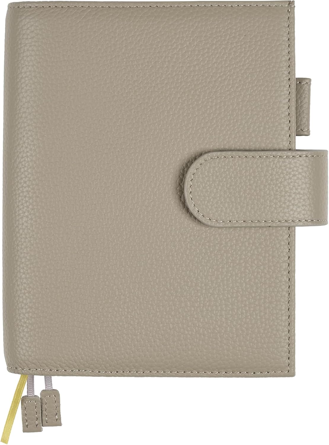 Genuine Leather Cover for A6 Notebooks, Fits Hobonichi Techo Original,Midori MD Planners, Leuchtturm1917 and Stalogy 365 with Pen Loop, Card Slots, Side Pockets, Back Pocket and Bookmarks (Grey)