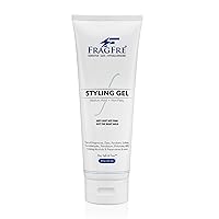 Vista 1 de Gel de peinado sin fragancia, 8 onzas de sujeción media, gel de peinado para pieles sensibles, hipoalergénico, sin parabenos, sin gluten, vegano