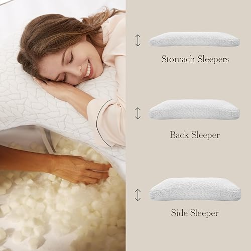 Miniatura 3 de Almohadas de espuma viscoelástica para dormir, almohada refrescante de polvo de estrellas con soporte para el cuello, almohada de cama transpirable