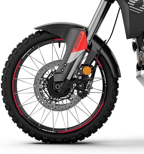 Miniatura 1 de Labelbike Kit Sticker strips for motorcycle rims compatible with Apilia Tuareg 660 2022 Red