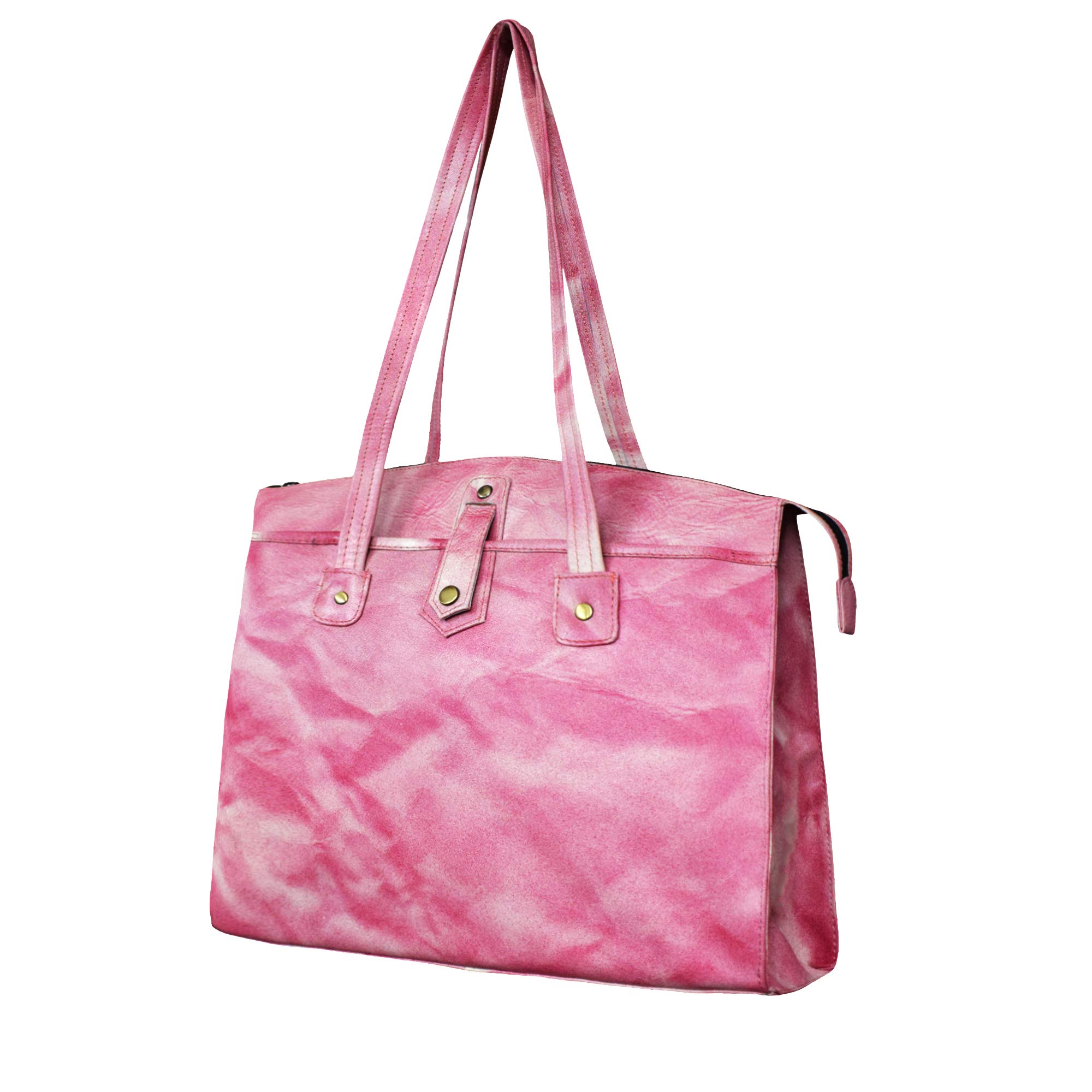 ABYS Genuine Leather 14 Inch Business Laptop Bag ||Handbag ||Crossbody Bag For Women And Girl(White & Pink) (B08DCZY7CG) Amazon Price History, Amazon Price Tracker