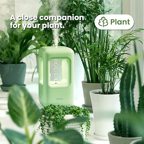 Miniatura 5 de Mini humidificadores verdes para dormitorio y plantas, humidificador de escritorio pequeño, niebla fría portátil para mesita de noche, escritorio,
