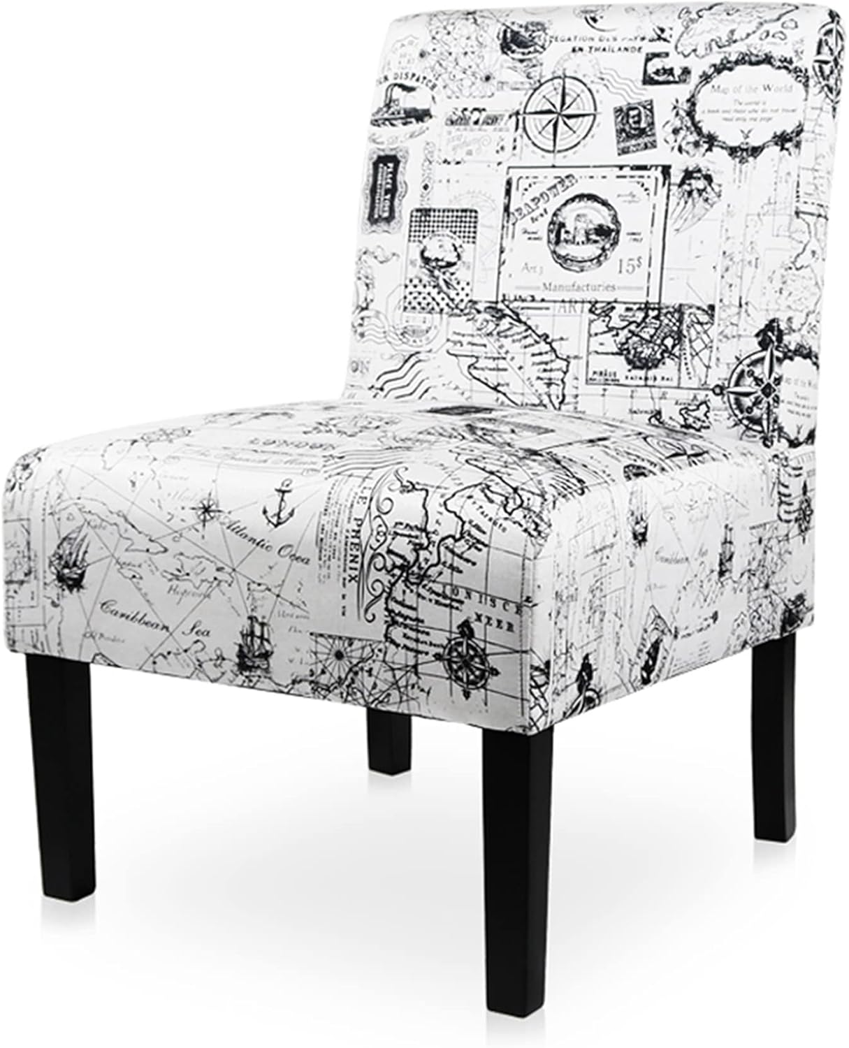 STHOUYN Mordern Velvet Armless Accent Chair Set of 2 Decorative Slipper Chair Vanity Chair for Bedroom Desk, Corner Side Chair Living Room Furniture Blue : Home & Kitchen