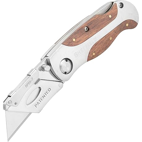 Sheffield 12115 Ultimate Lock Back Utility Knife, Folding Box Cutter, Carpet Knife,...