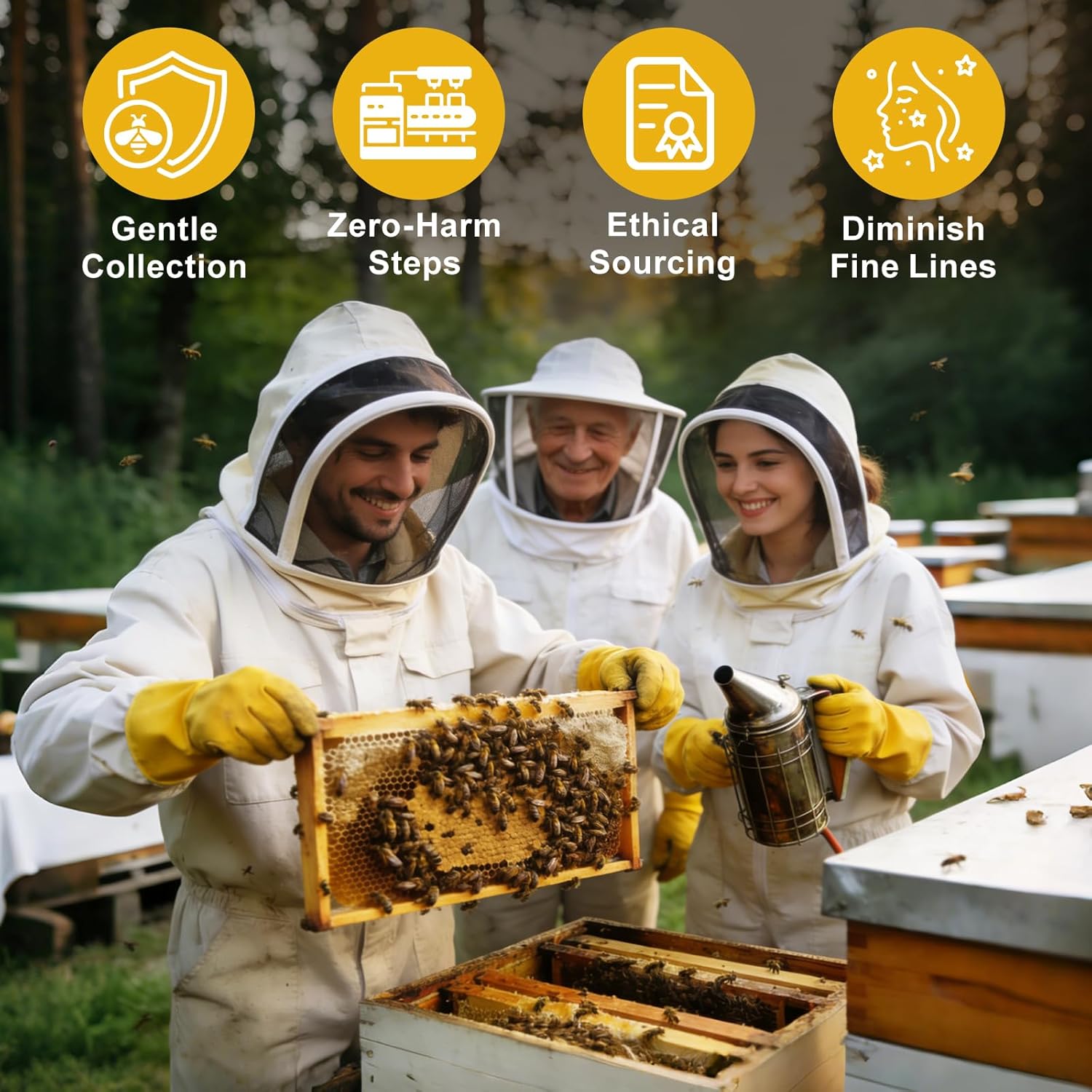 Bee Venom Serum with Sodium DNA PDRN & Acetyl Hexapeptide-8, Smoothing Lines, Hydrating & Firming Skin Facial Serum for Radiant, Healthy-Looking Skin 0.67 Fl.Oz - Image 3