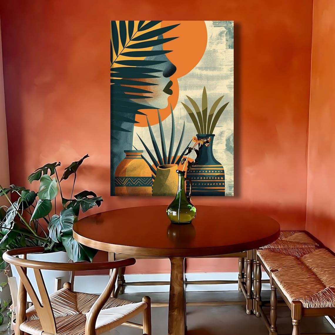Cuadros de arte de mediados de siglo para salón comedor 8