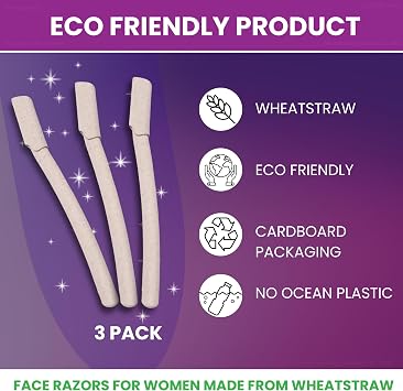 Dermaplaning Blades for Face - 3 Pack Eco Face Razors