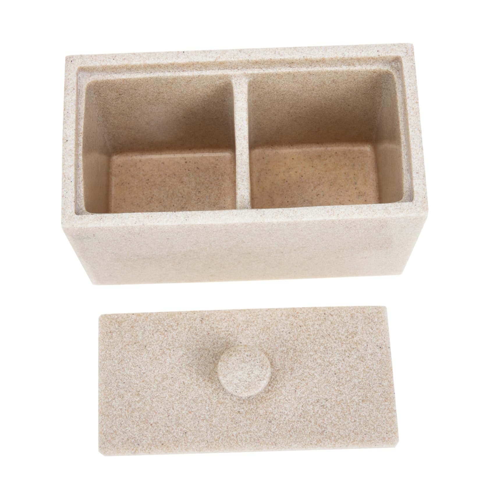 Kosmetik Aufbewahrungsbox Für Wattestäbchen Und Wattepads Organizer Mit Abnehmbarem Trennstück Staubschutzdeckel Für Badezimmer Und Schminktisch