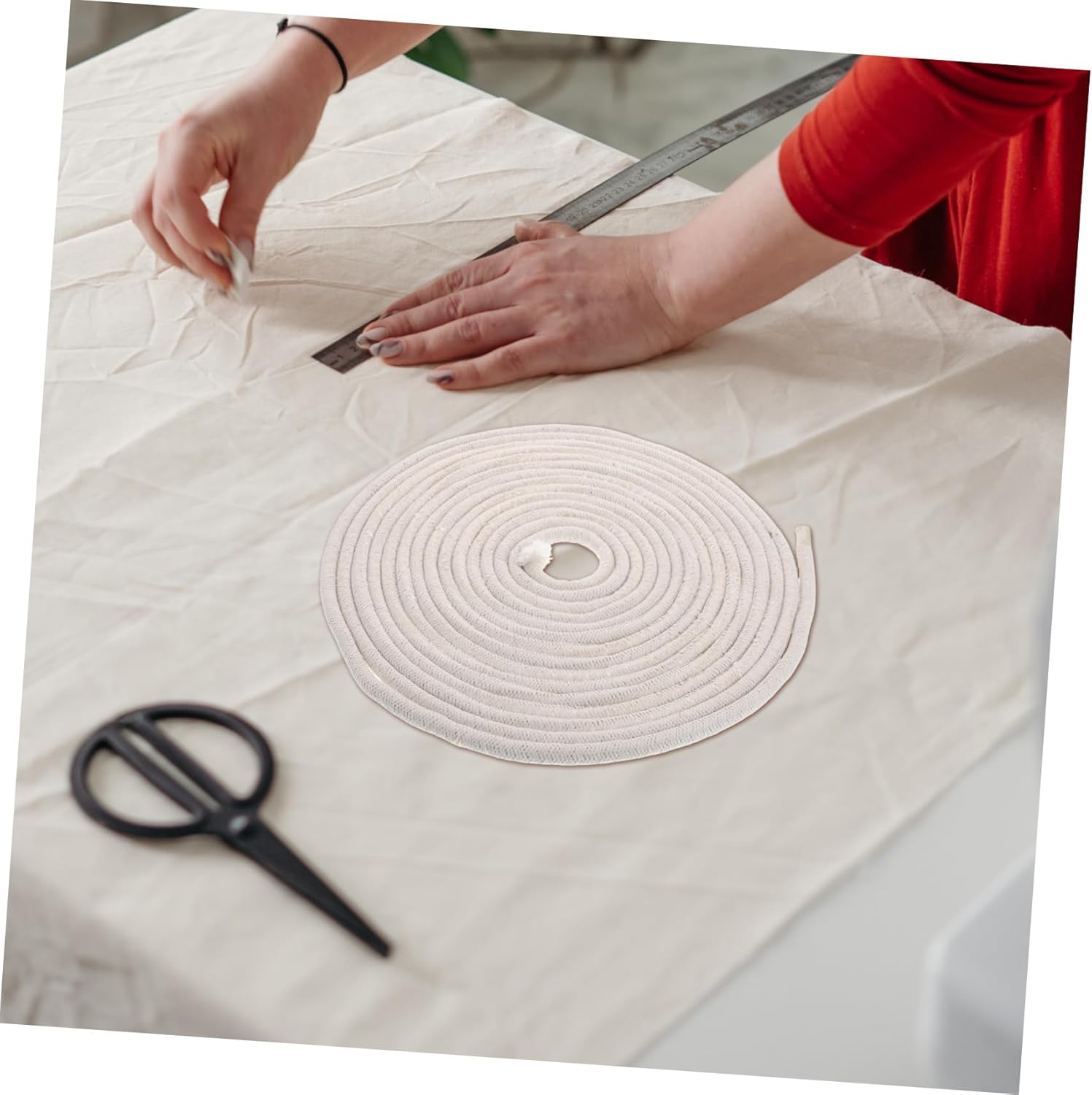 10M Handwoven Cotton Rope Multi Functional Thick String for Crafting DIY Projects Water Absorbing Versatile Use Weaving