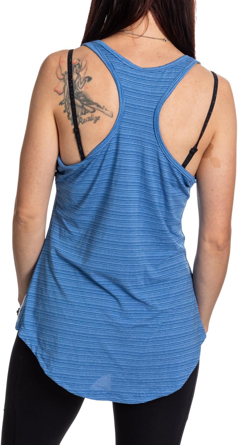 Calhoun NHL Womens Lightweight Sleeveless Loose Fit Workout Racerback Tank Top - Image 3