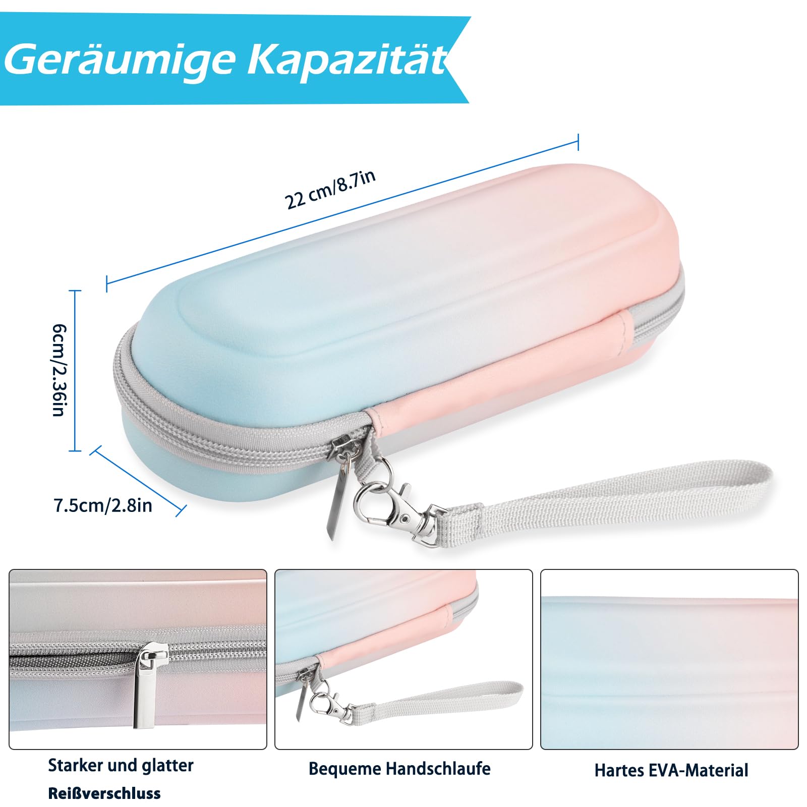 etui podróżne na szczoteczki do zębów Oral-B/Oral-B Pro/Philips Sonicare, przenośna twardoziarna torba podróżna