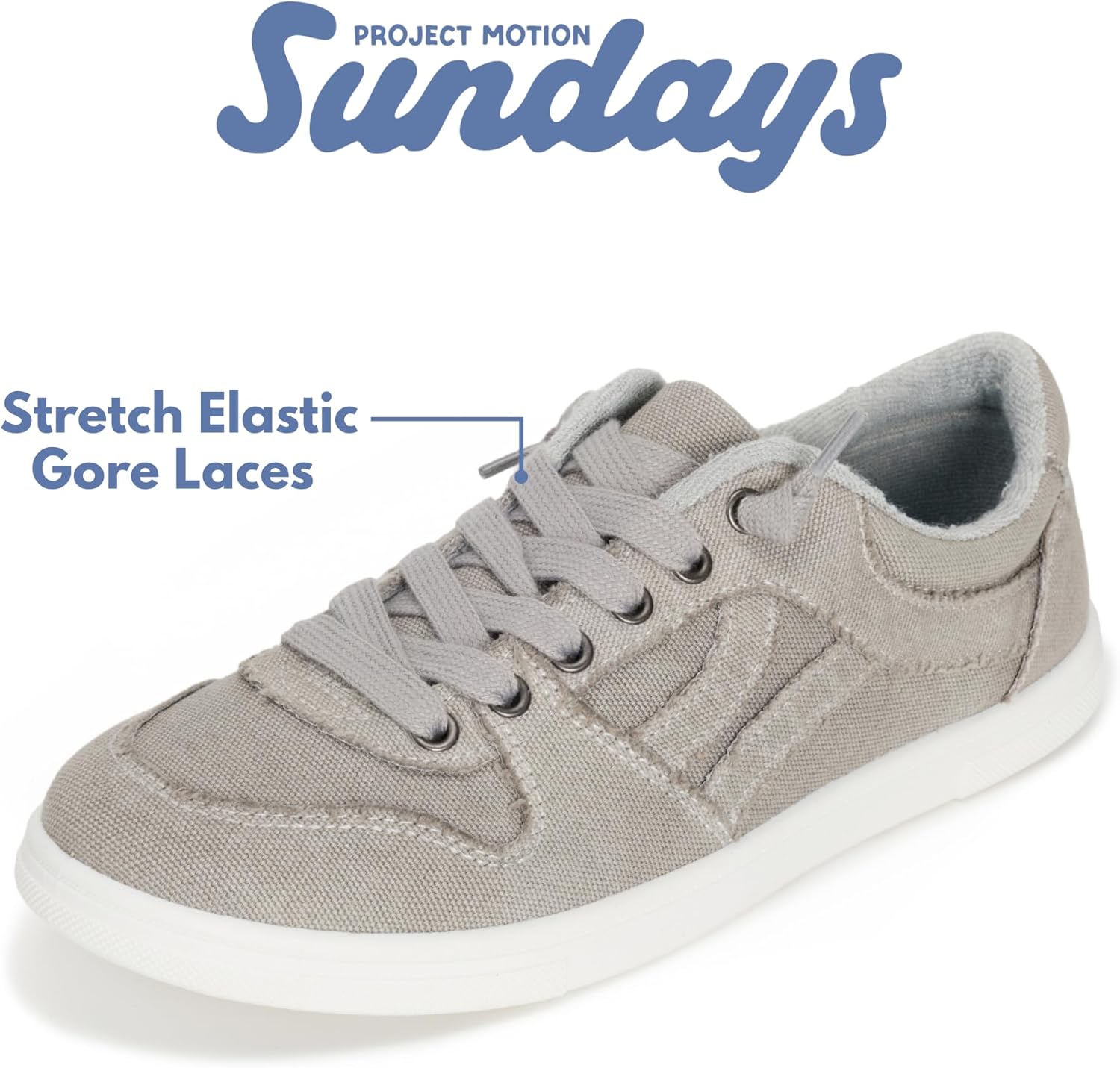 Sundays Womens Shoes - Memory Foam Insole with Breathable Canvas Shoes for Women Footwear - Non-Slip with Lightweight and Comfortable Womens Sneakers