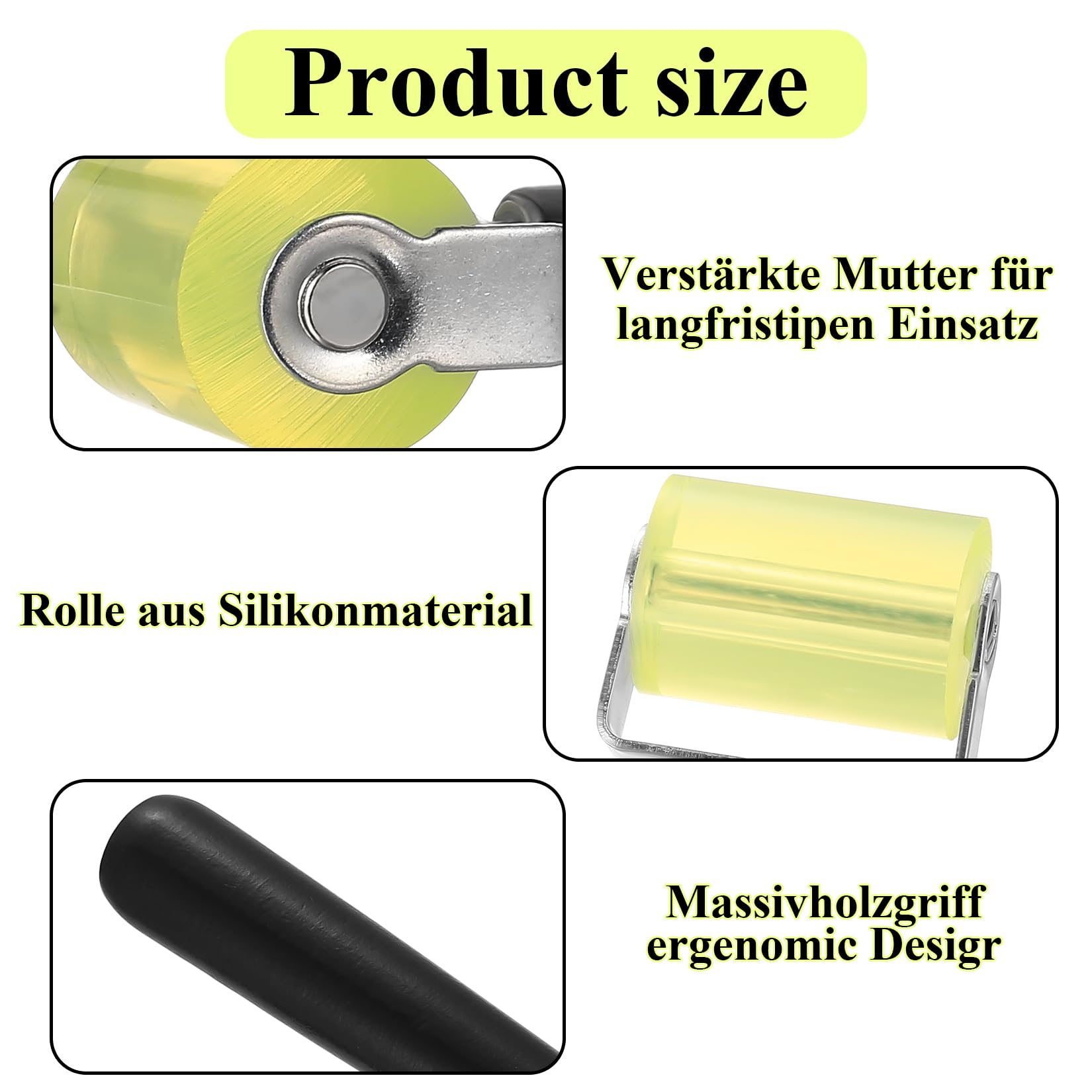 Rouleau de pressage en caoutchouc 48 mm silicone couture papier peint