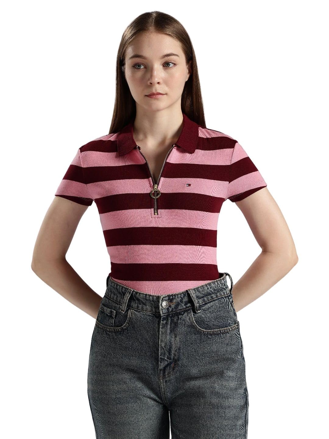 tommy hilfiger Striped Slim fit Cotton Polo t-Shirt-picture-15