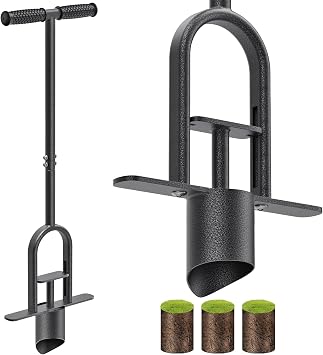 Long Handled Bulb Planter Tool with Rubber Grip