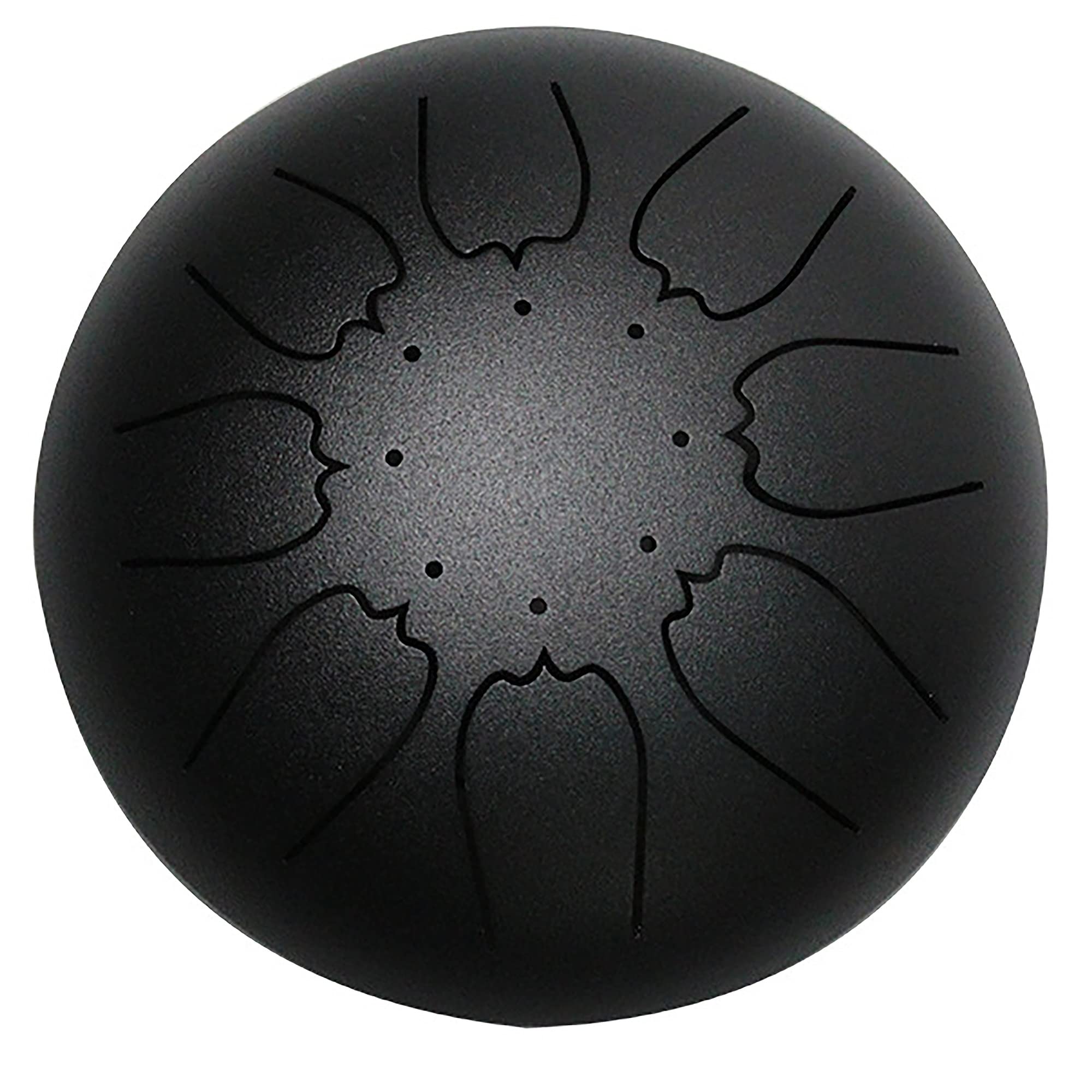 Tamburo for Lingua in Acciaio da 6 Pollici, Tamburo for handpan for Strumenti a percussione for intrattenimento di Meditazione Educazione Musicale Concerto Mente Healing Yoga, Regalo (Color : Black)