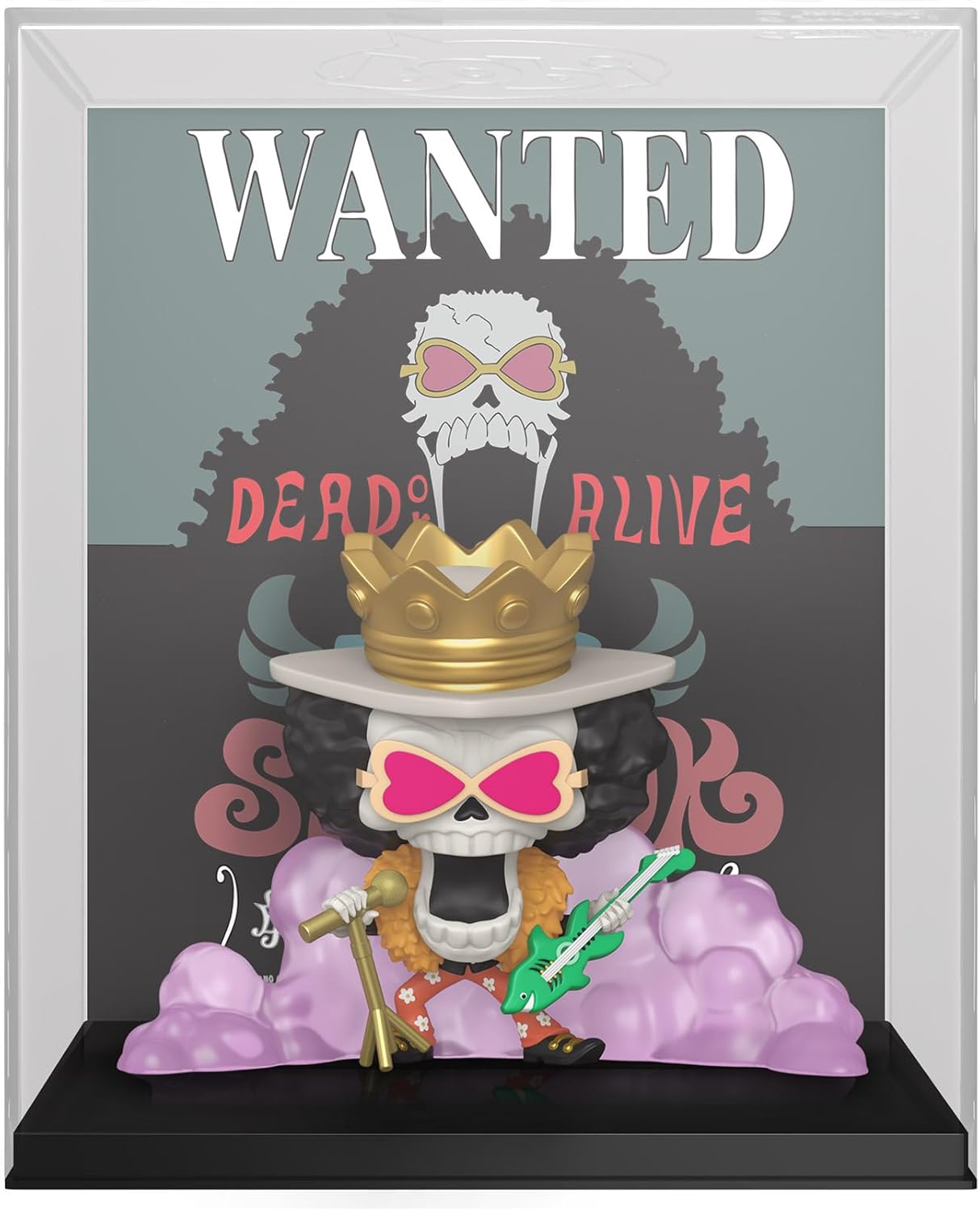 Funko POP! Animation One Piece Brook Vinyl Figure with Wanted Poster Display Case, Exclusive Collectible #2220, 4.7 Inches