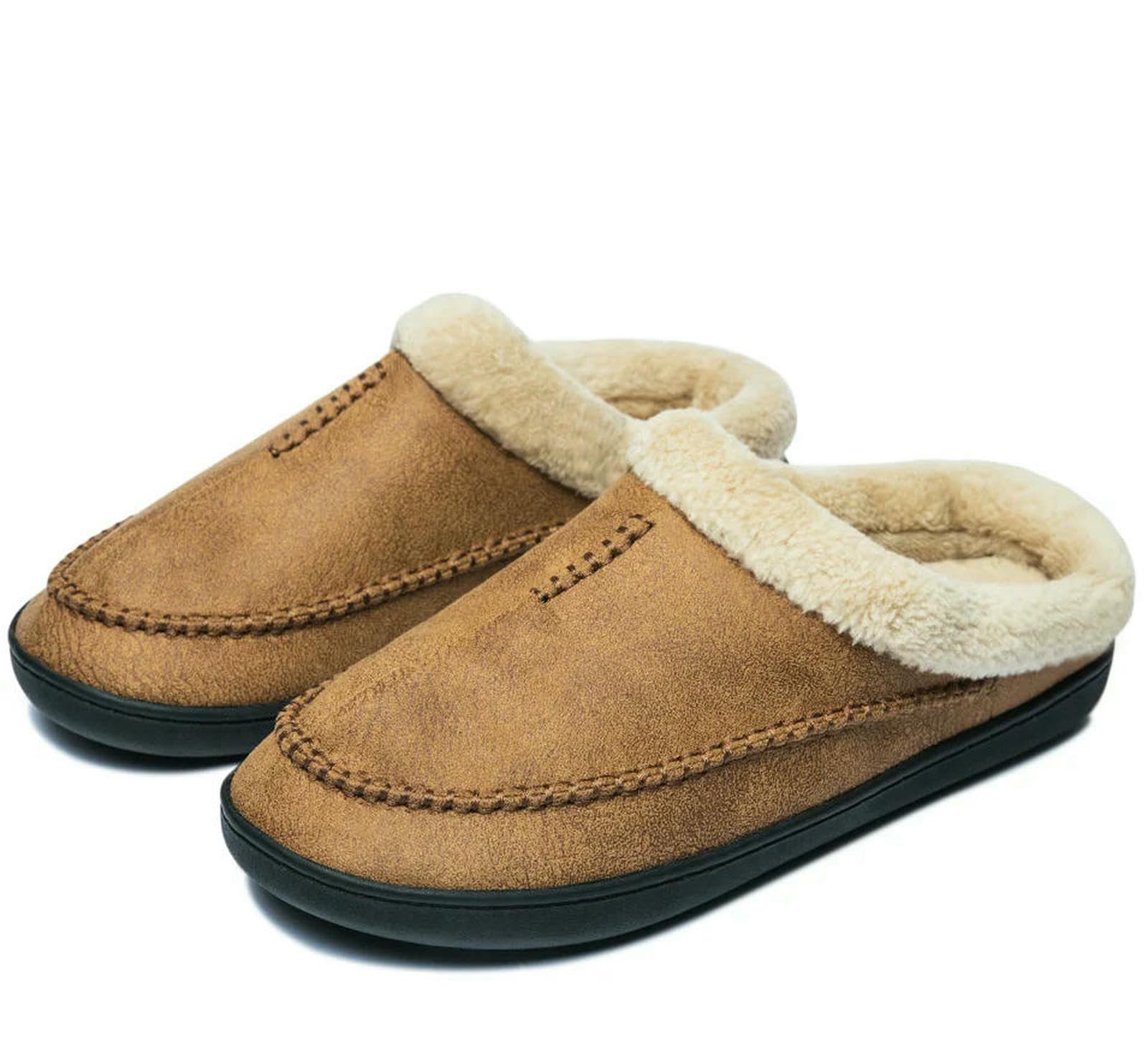 Pantofole Invernali da Uomo Scarpe Calde Casa Coppie Scivoli Pantofola Camera Letto Donna Antiscivolo in Cotone-grigio-35-36