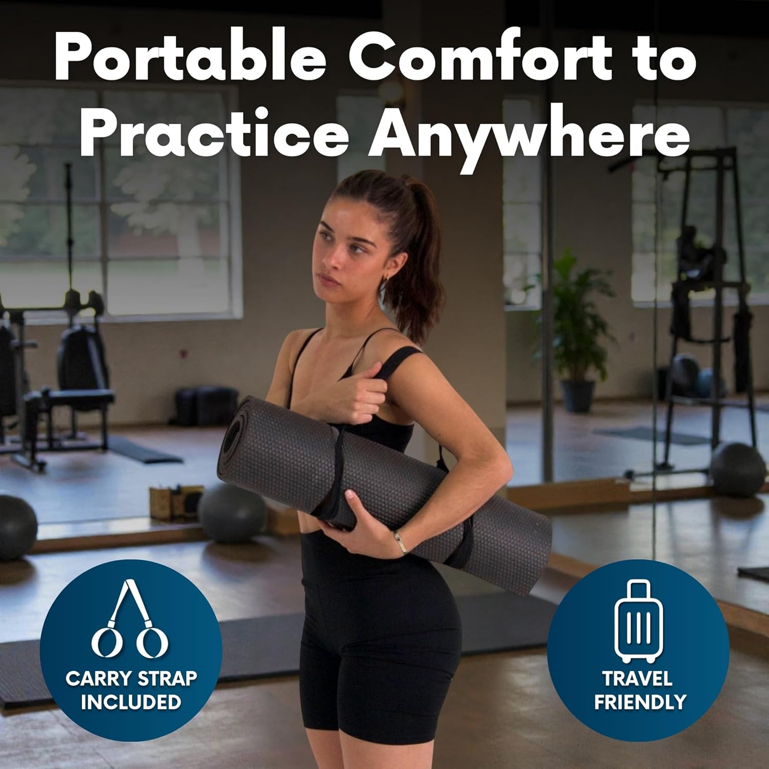 Foldable Yoga Mat Thick, in 6 Combinations; Greater Support and Protection for Joints, Body Alignment System, and Sections for Hands and Feet. Non-slip texture and water-resistant