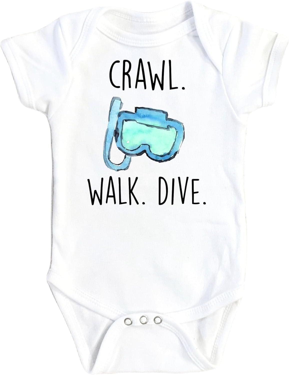 Diving Crawl - Baby Boy Girl Clothes Infant Bodysuit Funny Cute Newborn